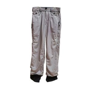 Burton Snowboarding Pants Womens Size M Light Gray Cargo Snow